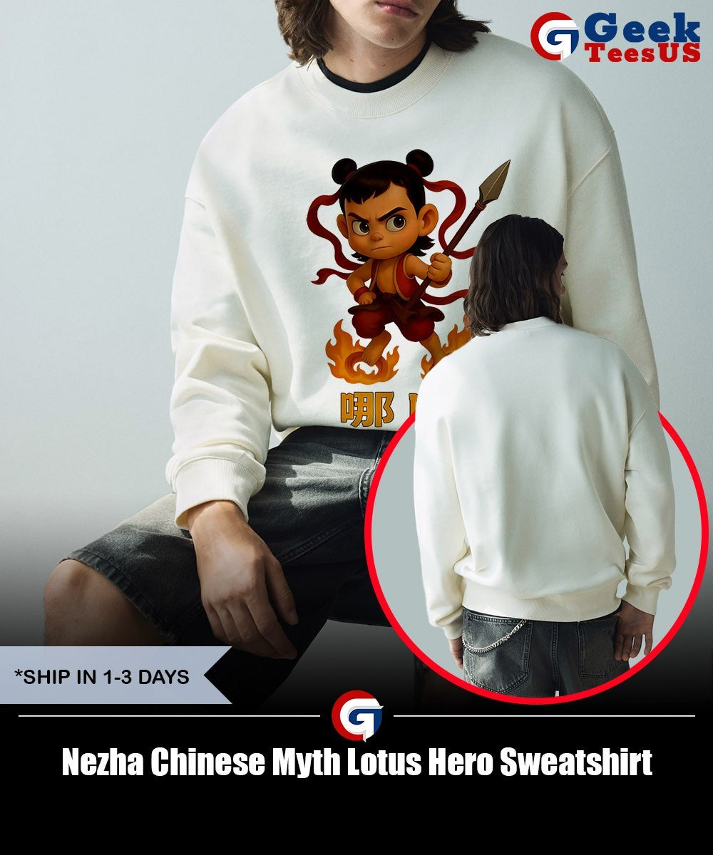 Nezha Chinese Myth Lotus Hero shirt Unisex , , , Long Sleeve Tee