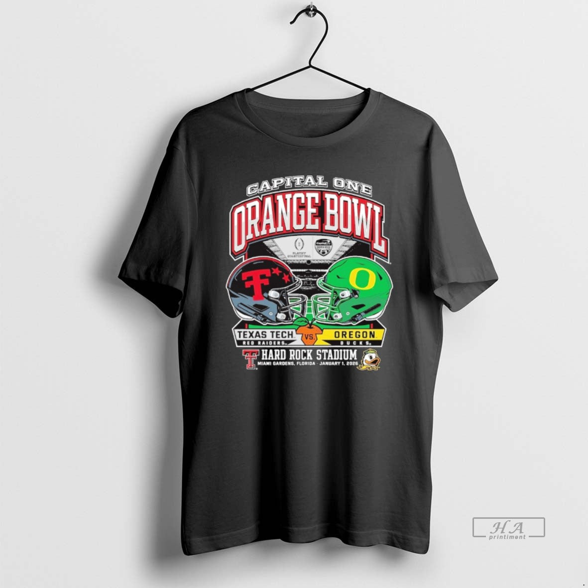 Official 2026 Capital One Orange Bowl Dueling Helmets Vs T-Shirts
