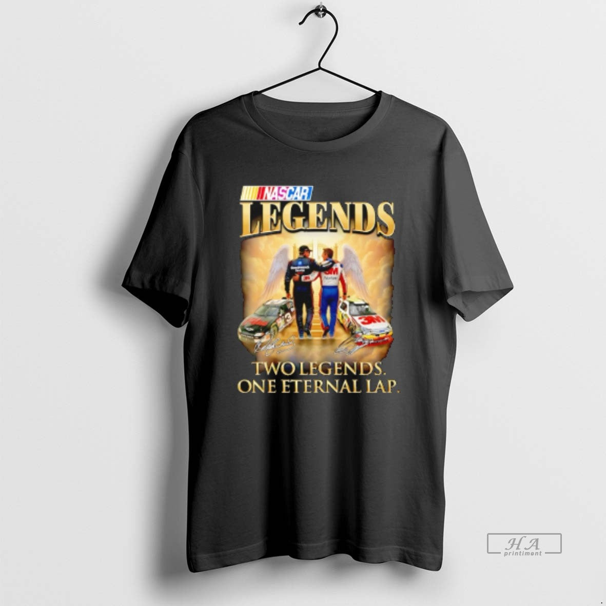 Official Dale Earnhardt Greg Biffle Nascar Legends Two Legends One Eternal Lap T-Shirts