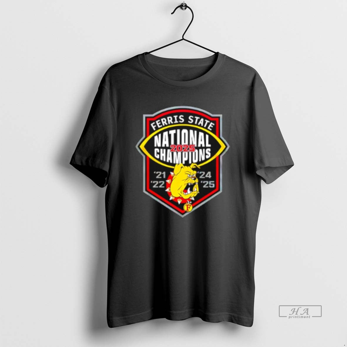 Official Ferris State Back Back 2025 National Champions 21 22 24 25 T-Shirts