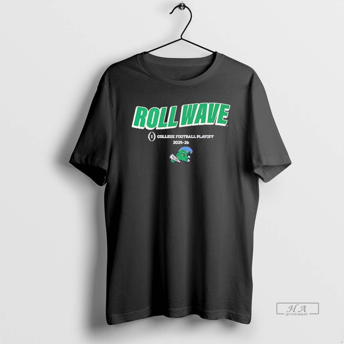 Official Tulane Green Wave Roll Wave 2025 College Football Playoff Chriast T-Shirts