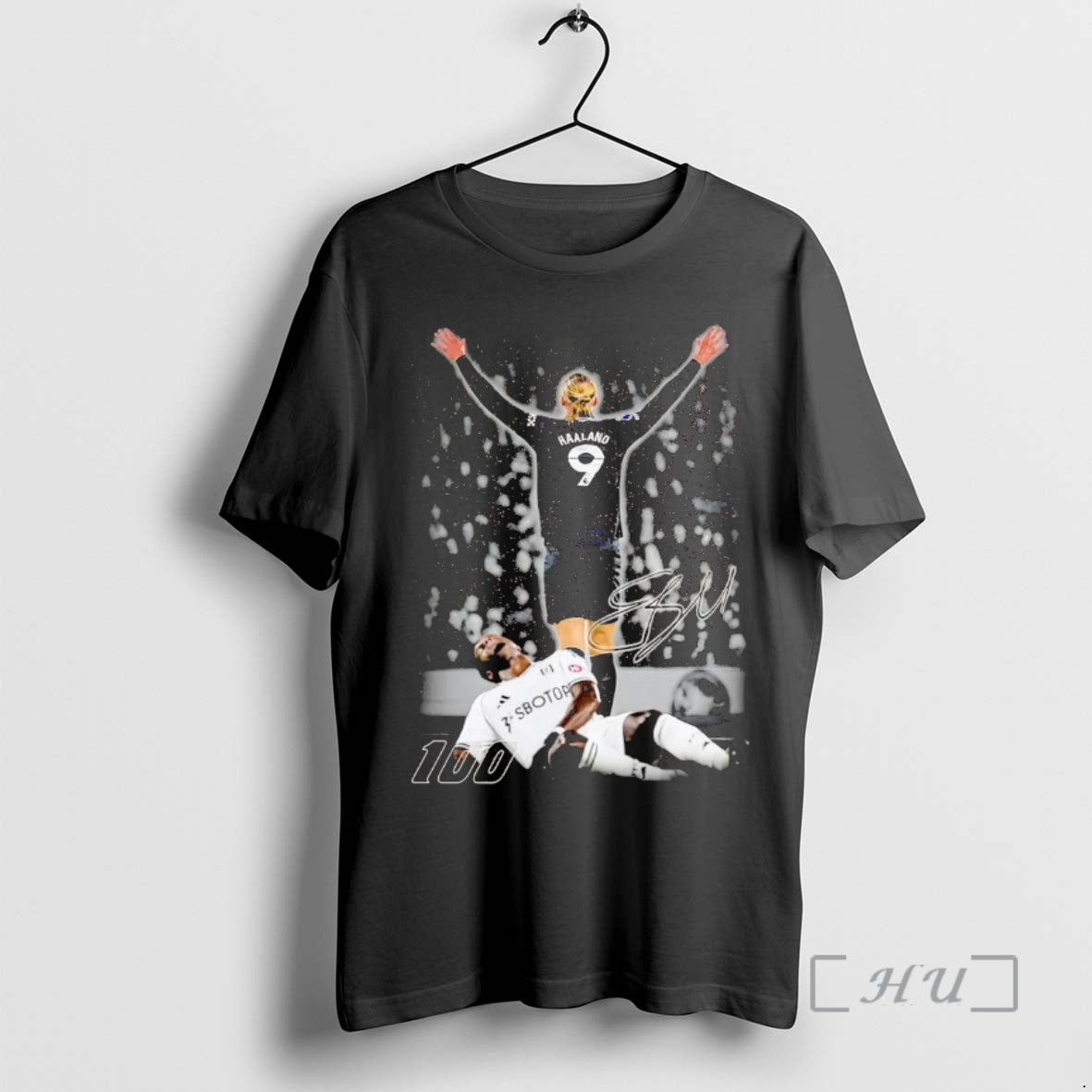 Officials Erling Haaland 100th Goal Celebration Signature T-Shirts