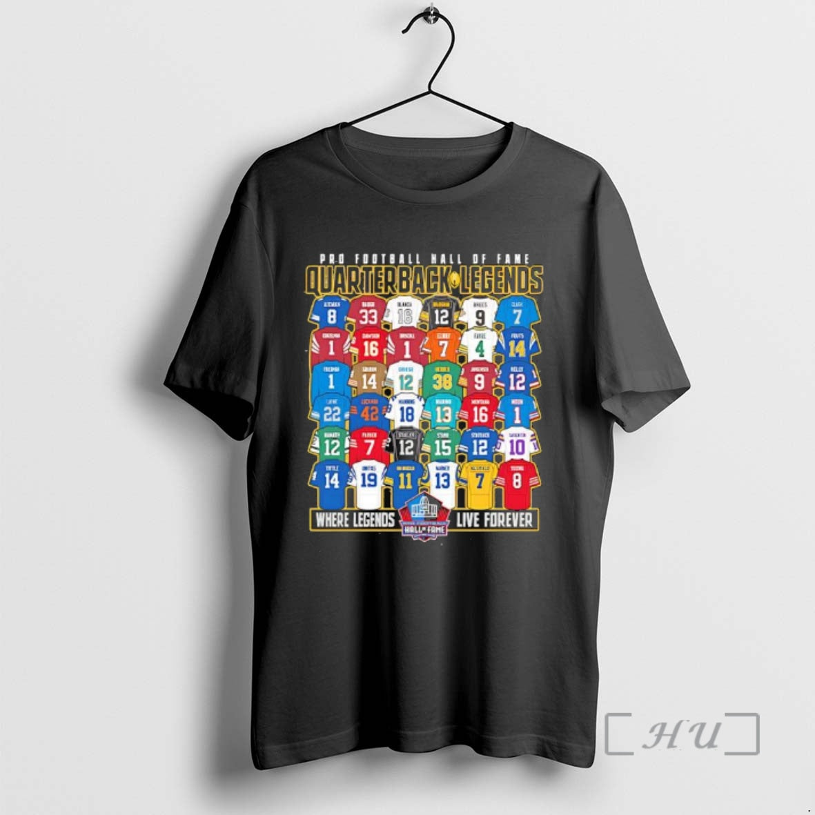 Officials Hall Fame Class 2026 Quarterback Legends Logo T-Shirts