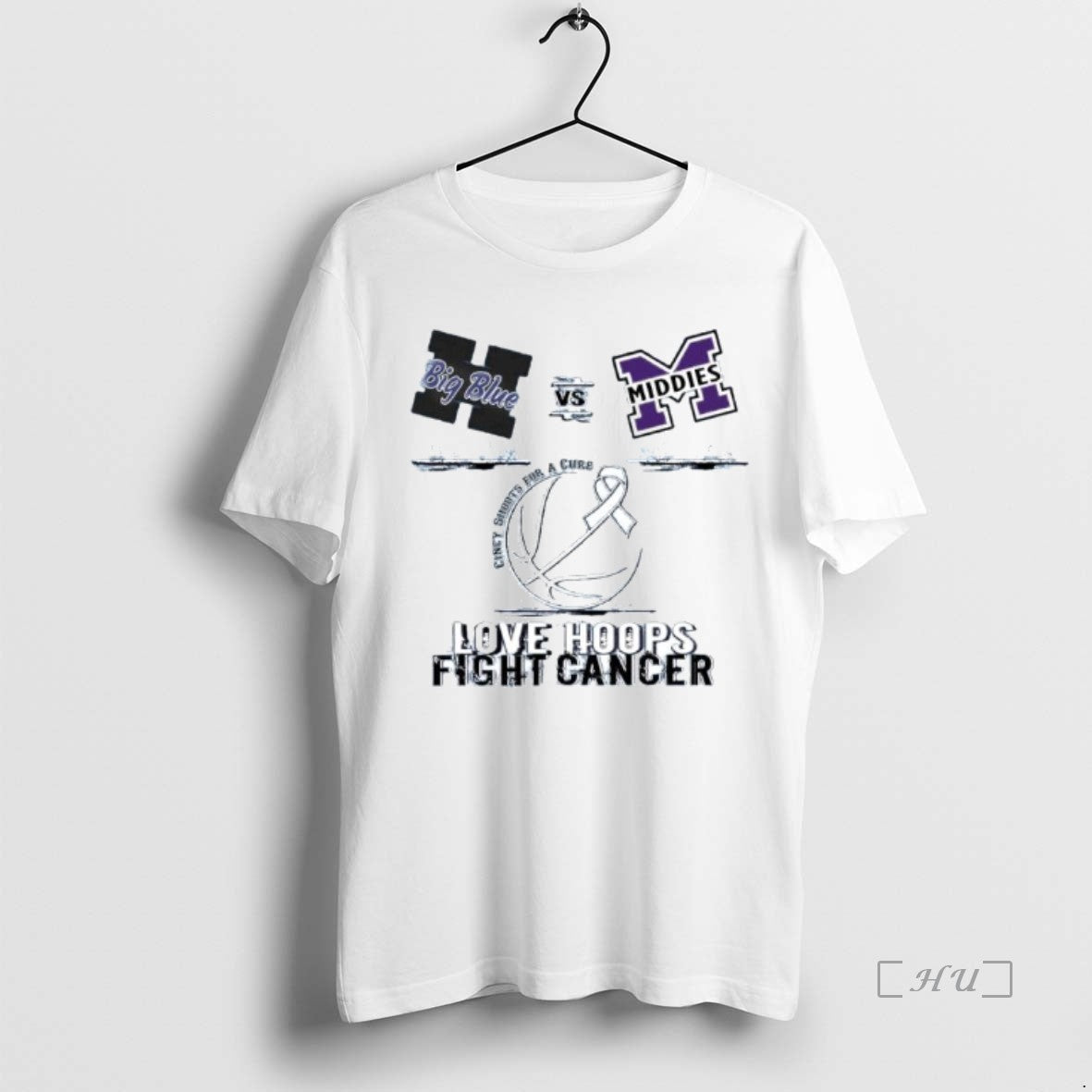 Officials Hamilton Big Blue Vs Middletown Middies 2026 Love Hoops Fight Cancer Ornaments T-Shirts