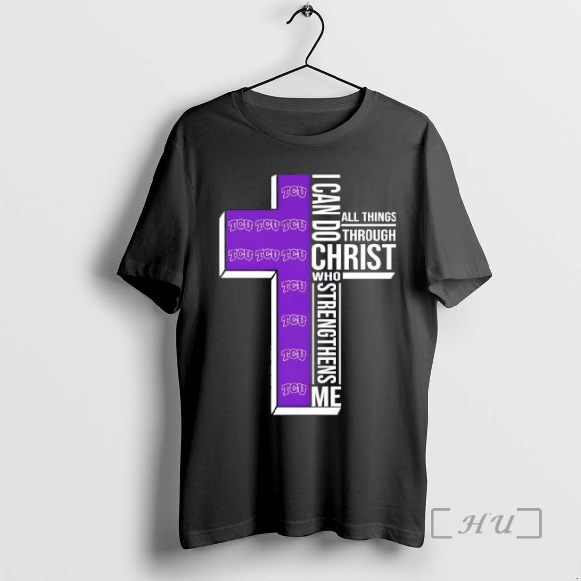 Officials I Can Do All Things Through Christ Who Strengthens Me Tcu Horned Frogs Basketball T-Shirts