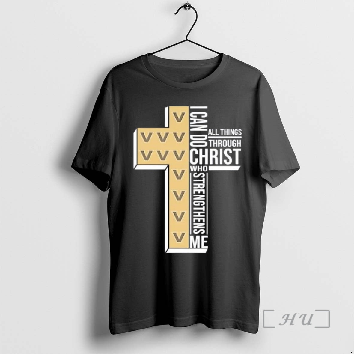 Officials I Can Do All Things Through Christ Who Strengthens Me Vanderbilt Commodores Basketball Cross T-Shirts