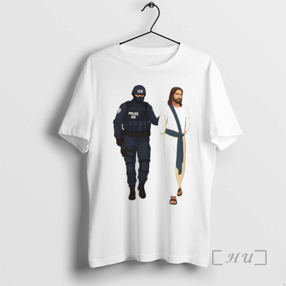 Officials Jesus Arrest Parody Abolish Ice Progressive Political Protest T-Shirts