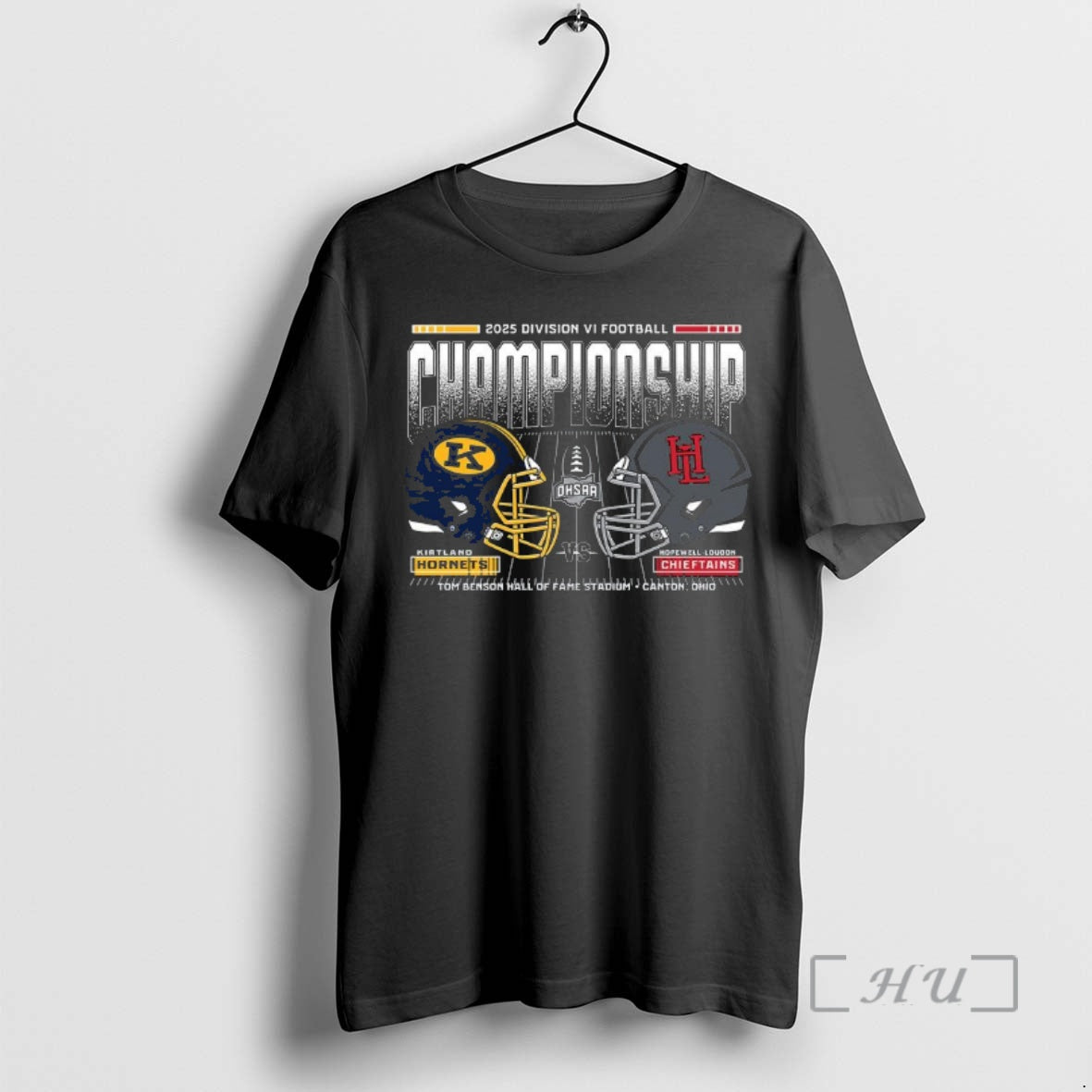 Officials Kirtland Hornets Vs Hopewell Loudon Chieftains 2025 Ohsaa Division 6 Football Championship Matchup T-Shirts