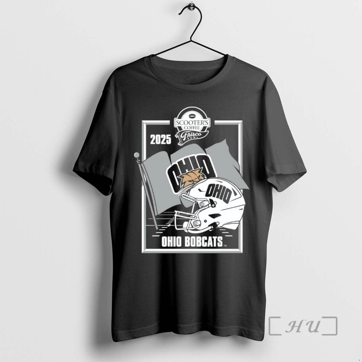 Officials Ohio Bobcats 2025 Frisco Bowl Helmet T-Shirts