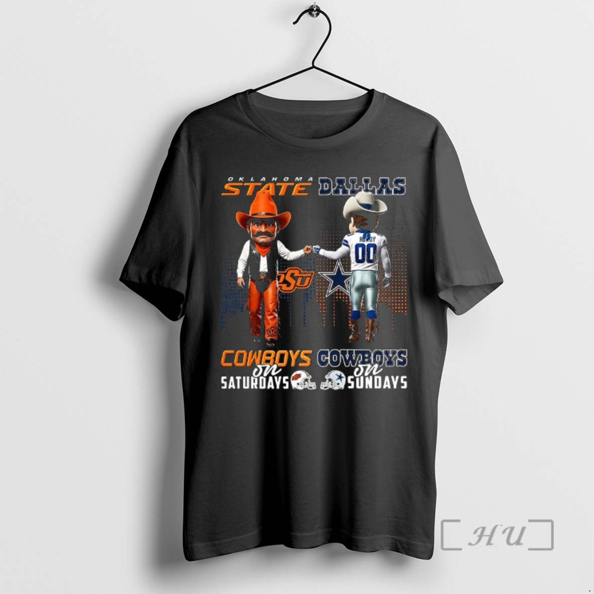 Officials Oklahoma State Cowboys Saturdays Vs Dallas Cowboys Sundays Mascot T-Shirts