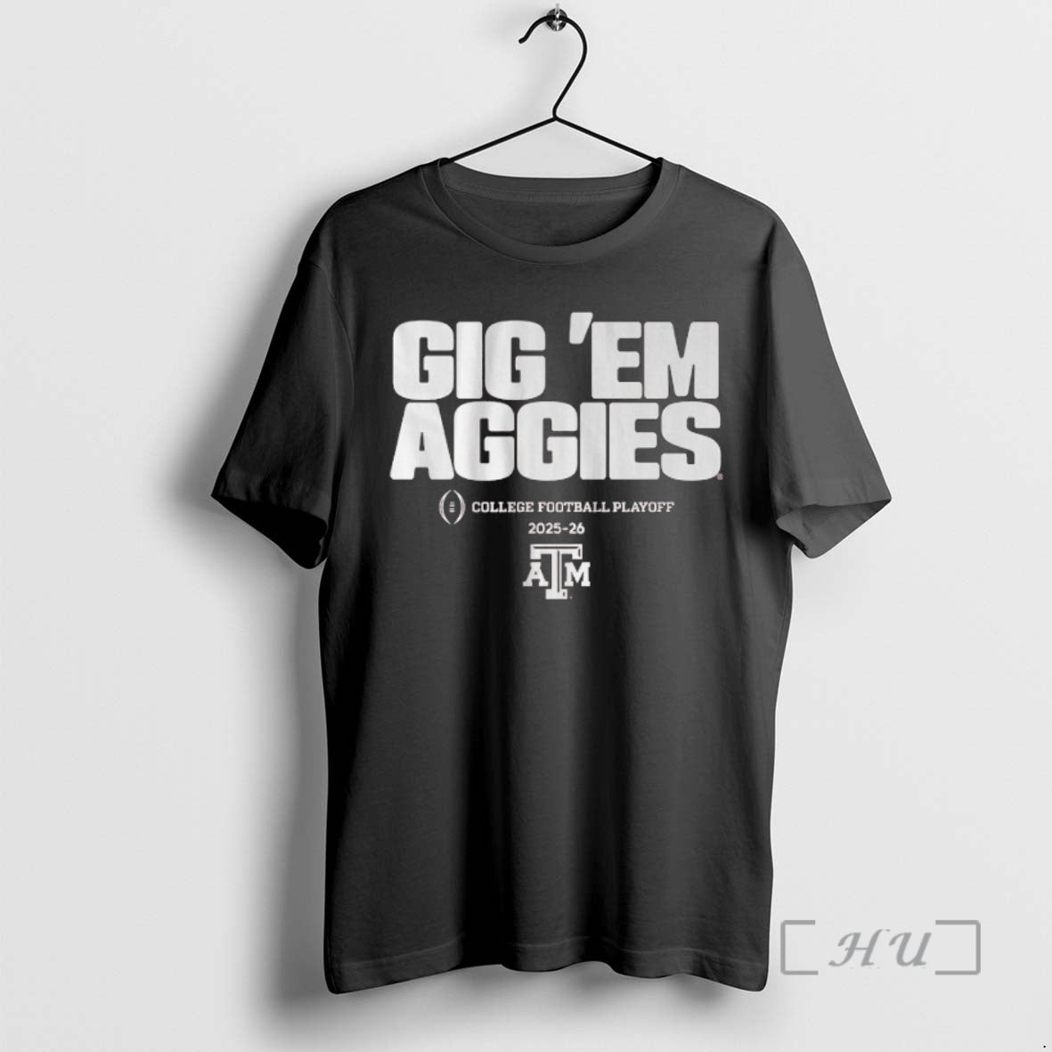 Officials Texas Am Aggies Gig Em Aggies 2025 2026 College Football Playoff Team Slogan T-Shirts
