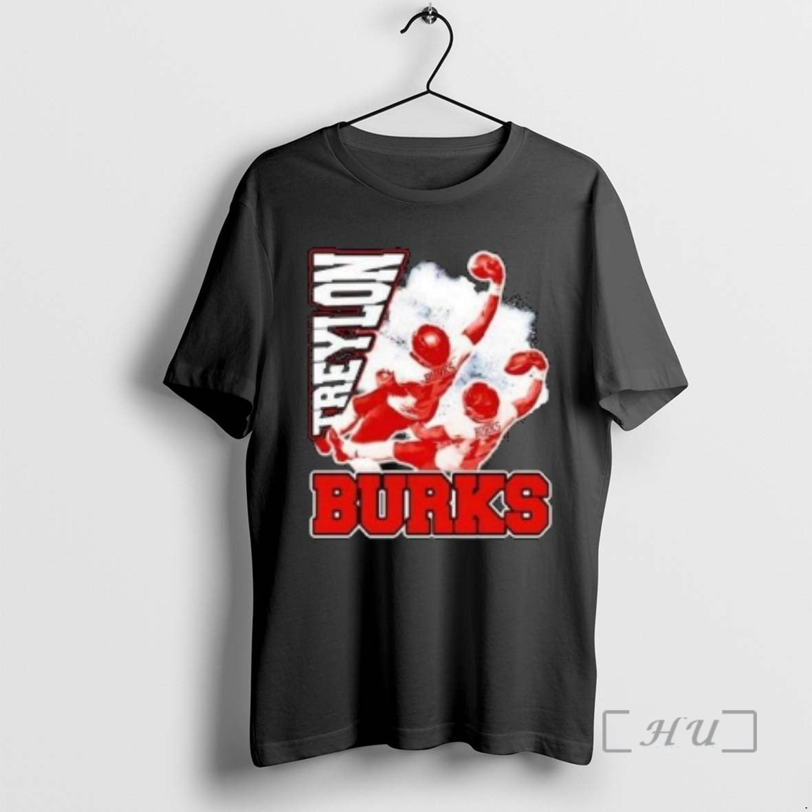 Officials Treylon Burks Arkansas Razorbacks Wide Receiver Circle Black T-Shirts