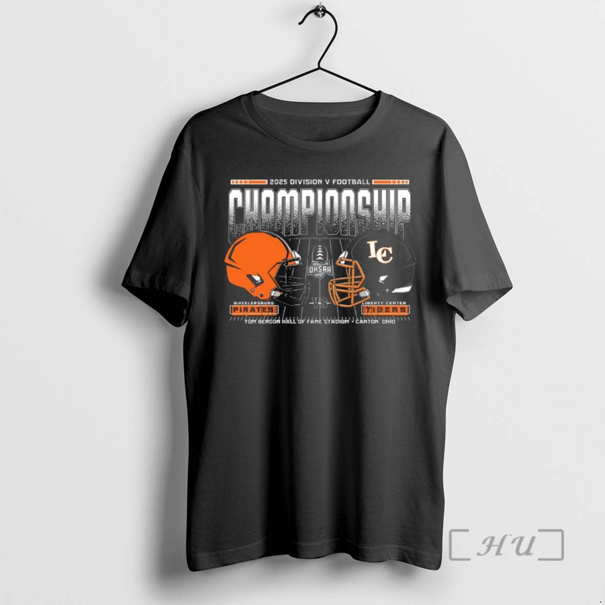 Officials Wheelersburg Pirates Vs Liberty Center Tigers 2025 Ohsaa Division 5 Football Championship Matchup T-Shirts