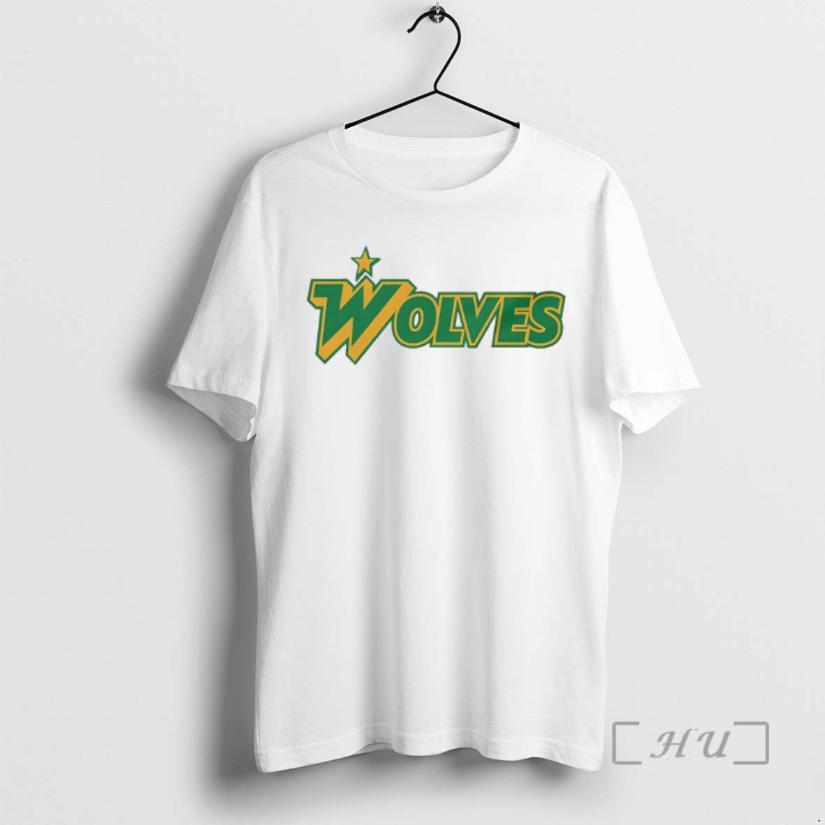 Officials Wolves Star Logo Sports Team T-Shirts