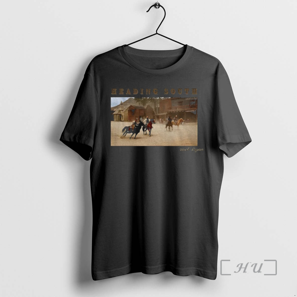 Officials Zach Bryan Heading South Vintage Photo T-Shirts