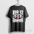 Officials Texas Tech Red Raiders Black 2025 Big 12 Football Champions Number One Football T-Shirts