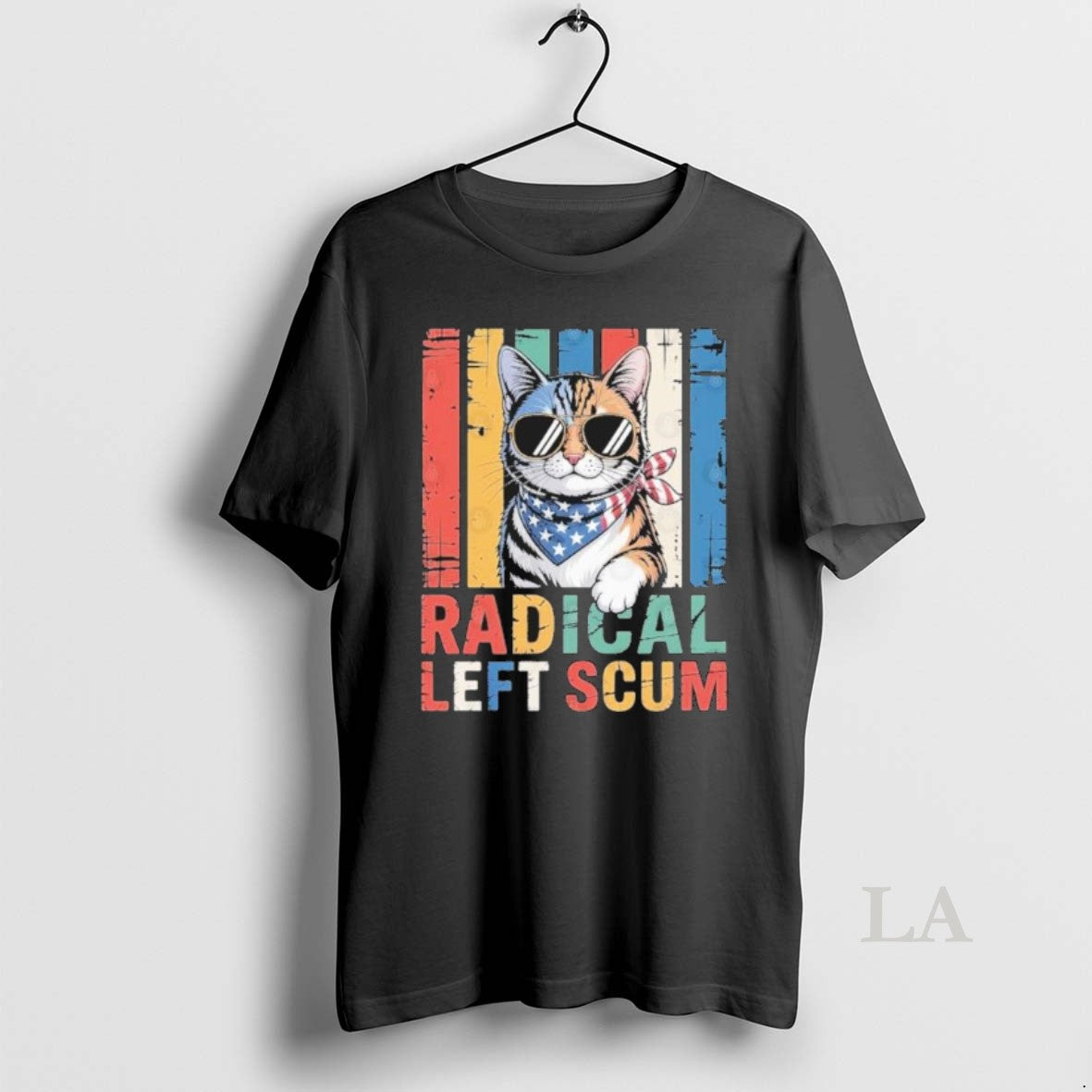 Original Cat Radical Left Scum Vintage T-Shirts