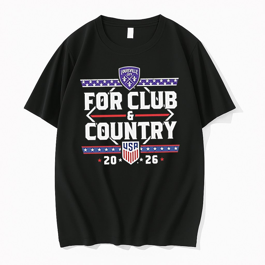 Original Louisville City Fc And U S Soccer For Club And Country 2026 Tshirts Unisex , , , Long Sleeve Tee