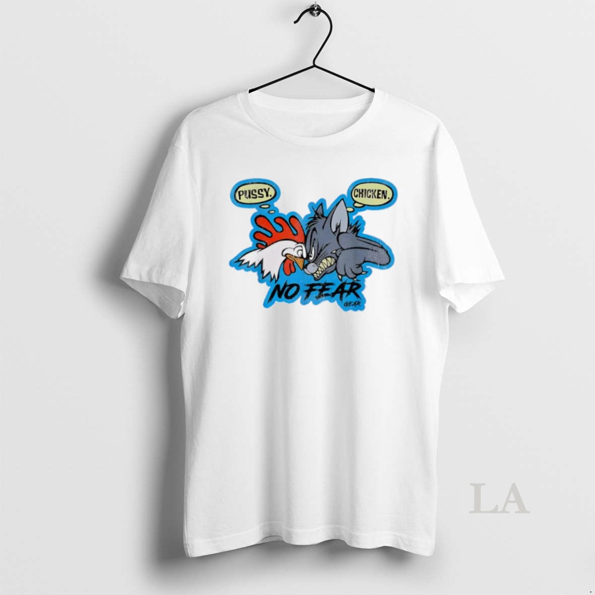 Original Pussy Chicken No Fear Gear Cartoon T-Shirts
