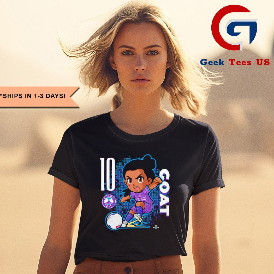 Orlando Pride Marta Goat NWSL chibi graphic shirt Unisex , , , Long Sleeve Tee