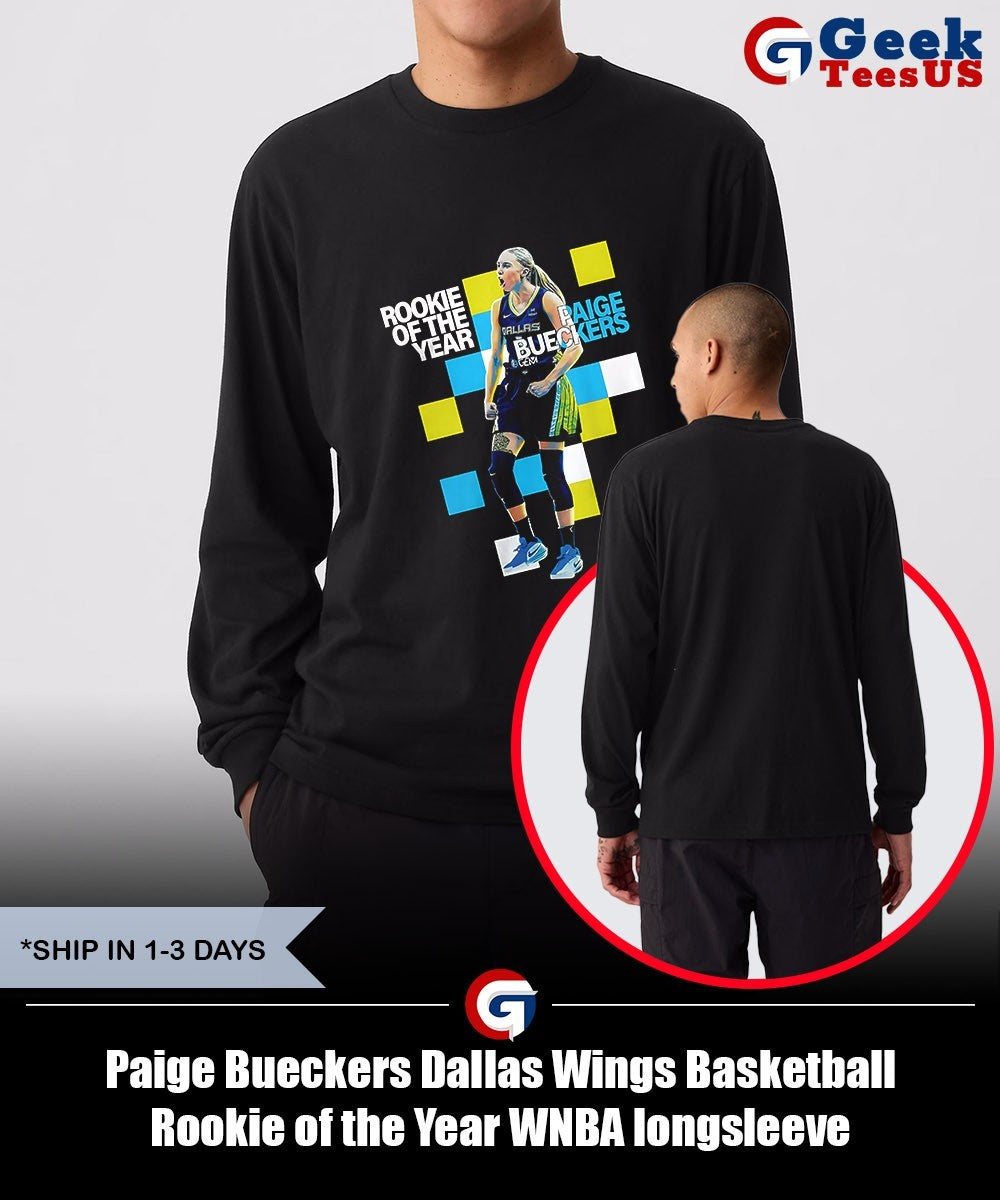 Paige Bueckers Dallas Wings Basketball Rookie of the Year WNBA shirt Unisex , , , Long Sleeve Tee
