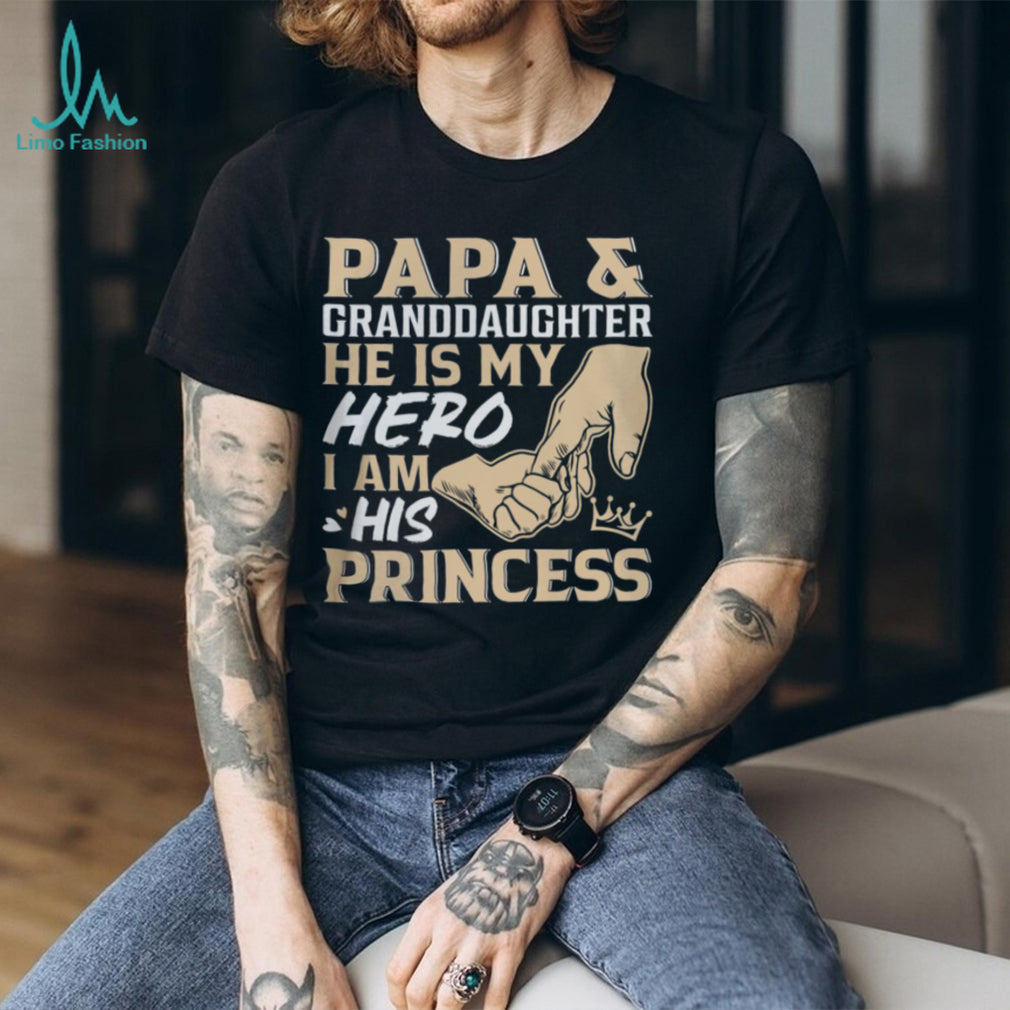 Papa and Granddaughter Hero and Princess Father’s Day T Shirt