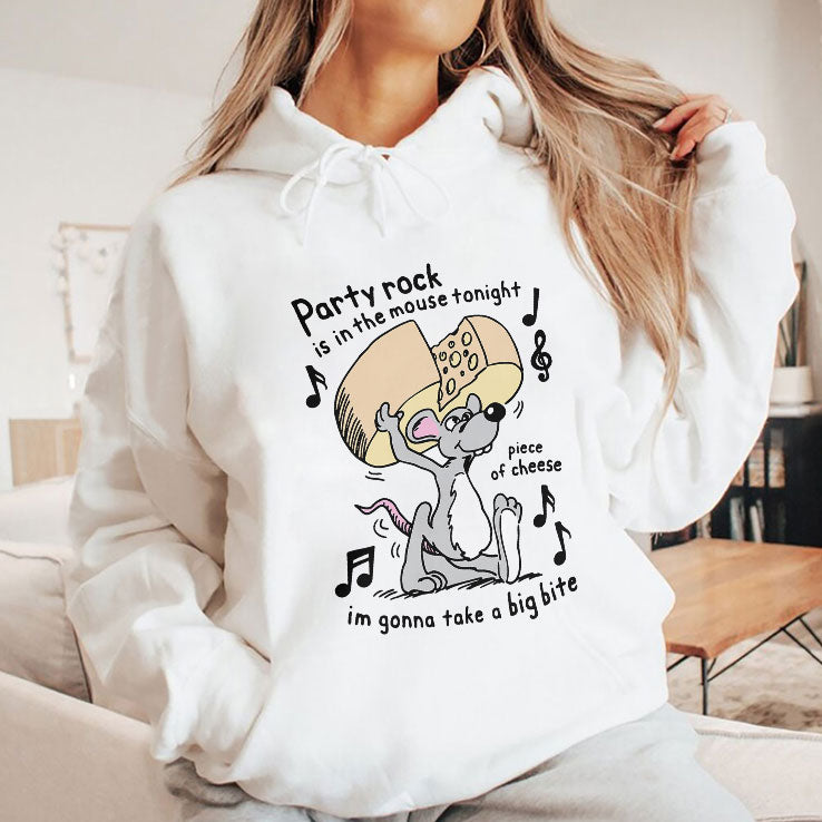 Party Rock Is In The Mouse Tonight Piece Of Cheese I’m Gonna Take A Big Bite Shirt