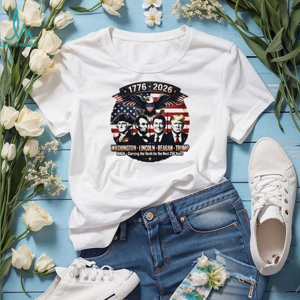 Patriotic Presidents 1776 2026 Eagle MAGA Torch Bearer T Shirt
