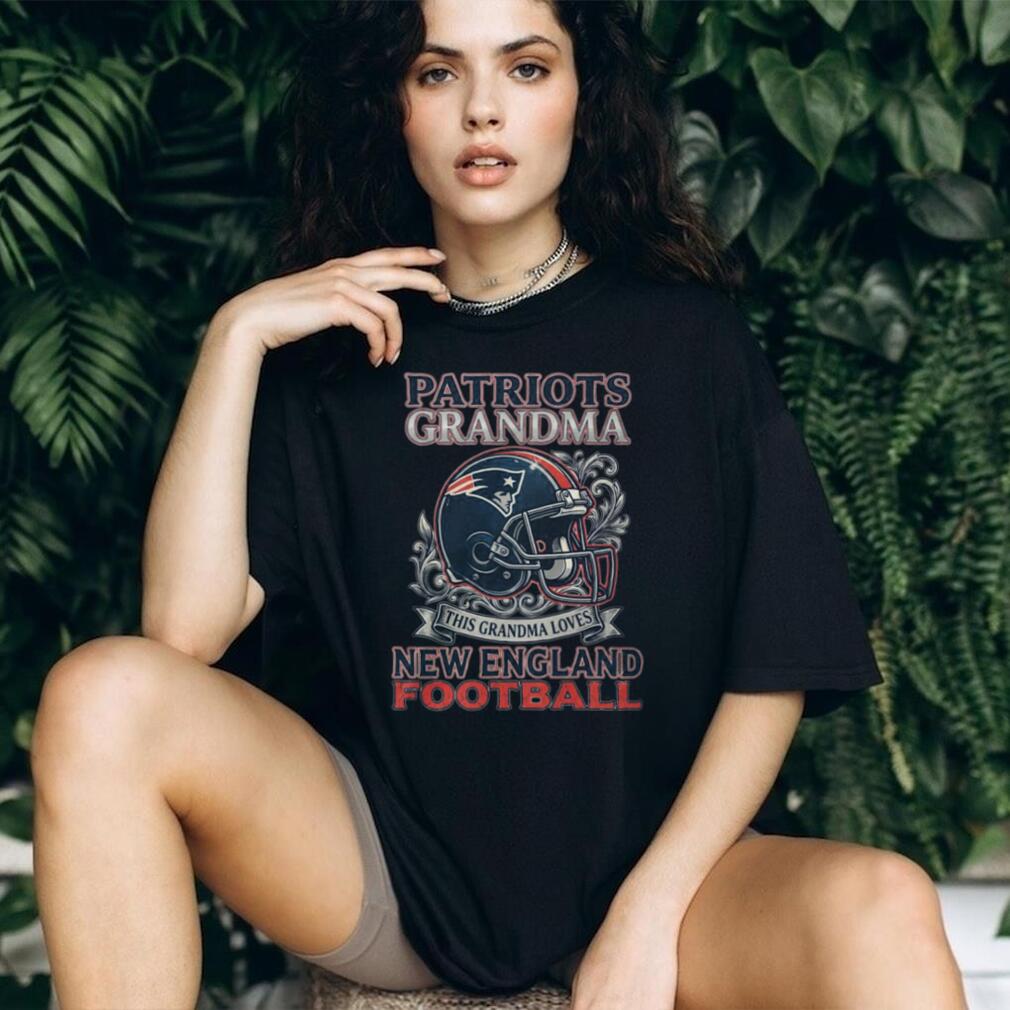Patriots Grandma New England Football Fan Floral Helmet T Shirt