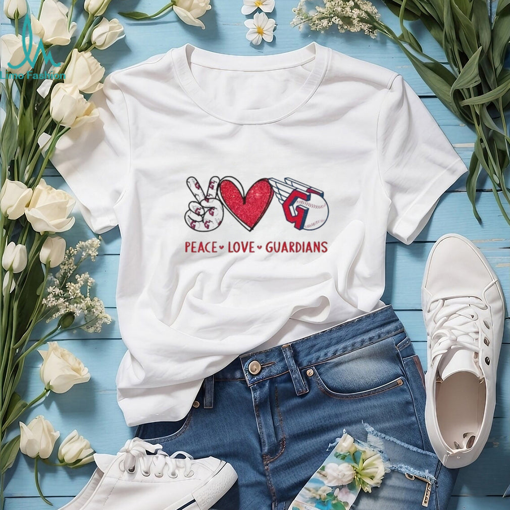Peace Love Guardians Cleveland Baseball Fan T Shirt