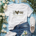 Peace Love UCF Knights Black and Gold Glitter T Shirt