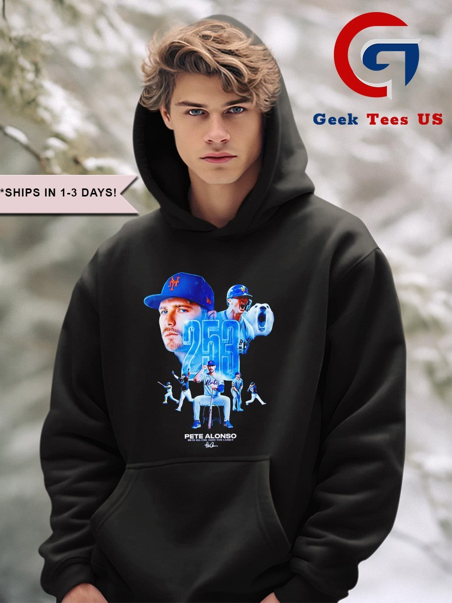 Pete Alonso Hits Home Run 253 poster shirt Unisex , , , Long Sleeve Tee