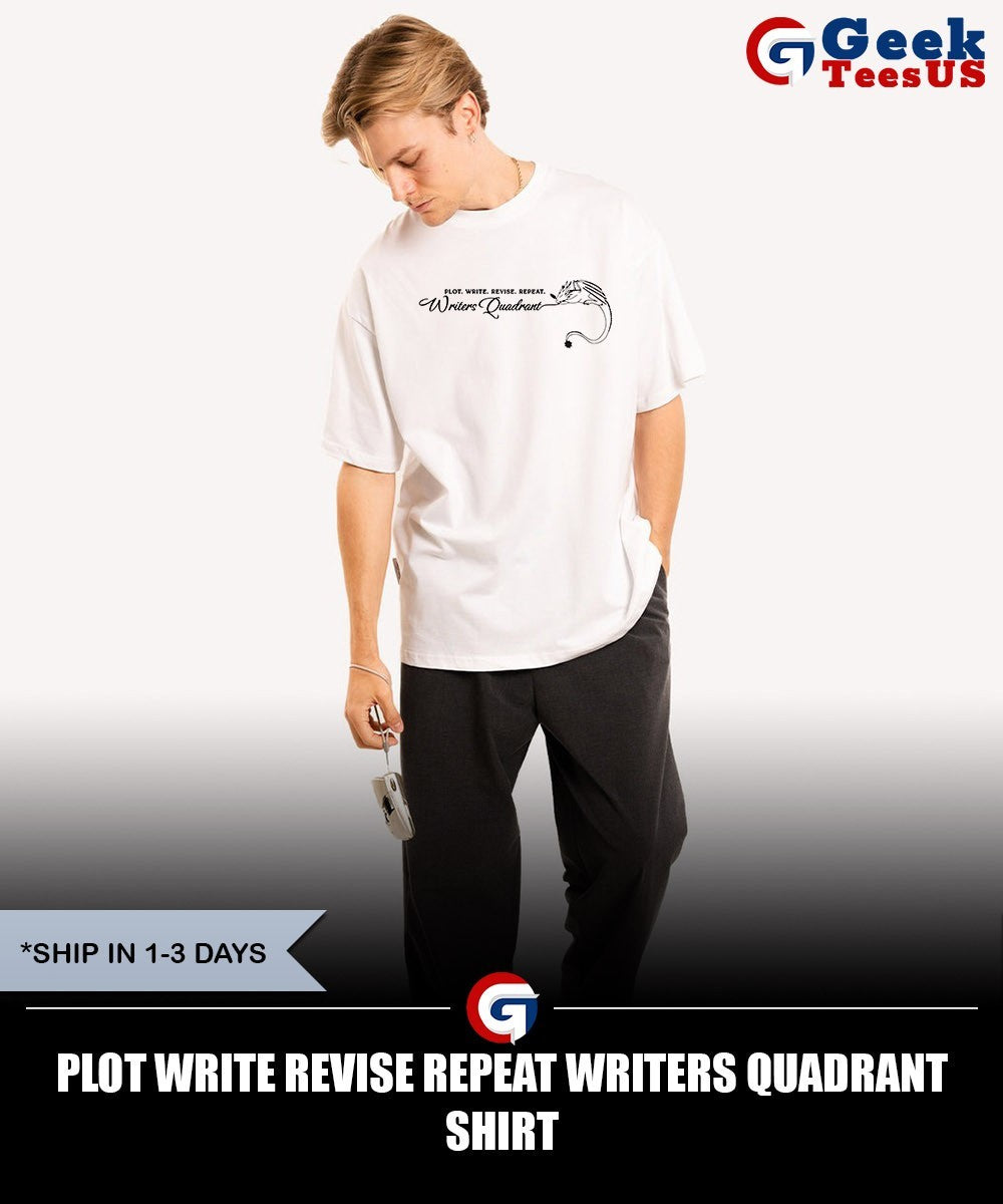 Plot write revise repeat Writers Quadrant shirt Unisex , , , Long Sleeve Tee