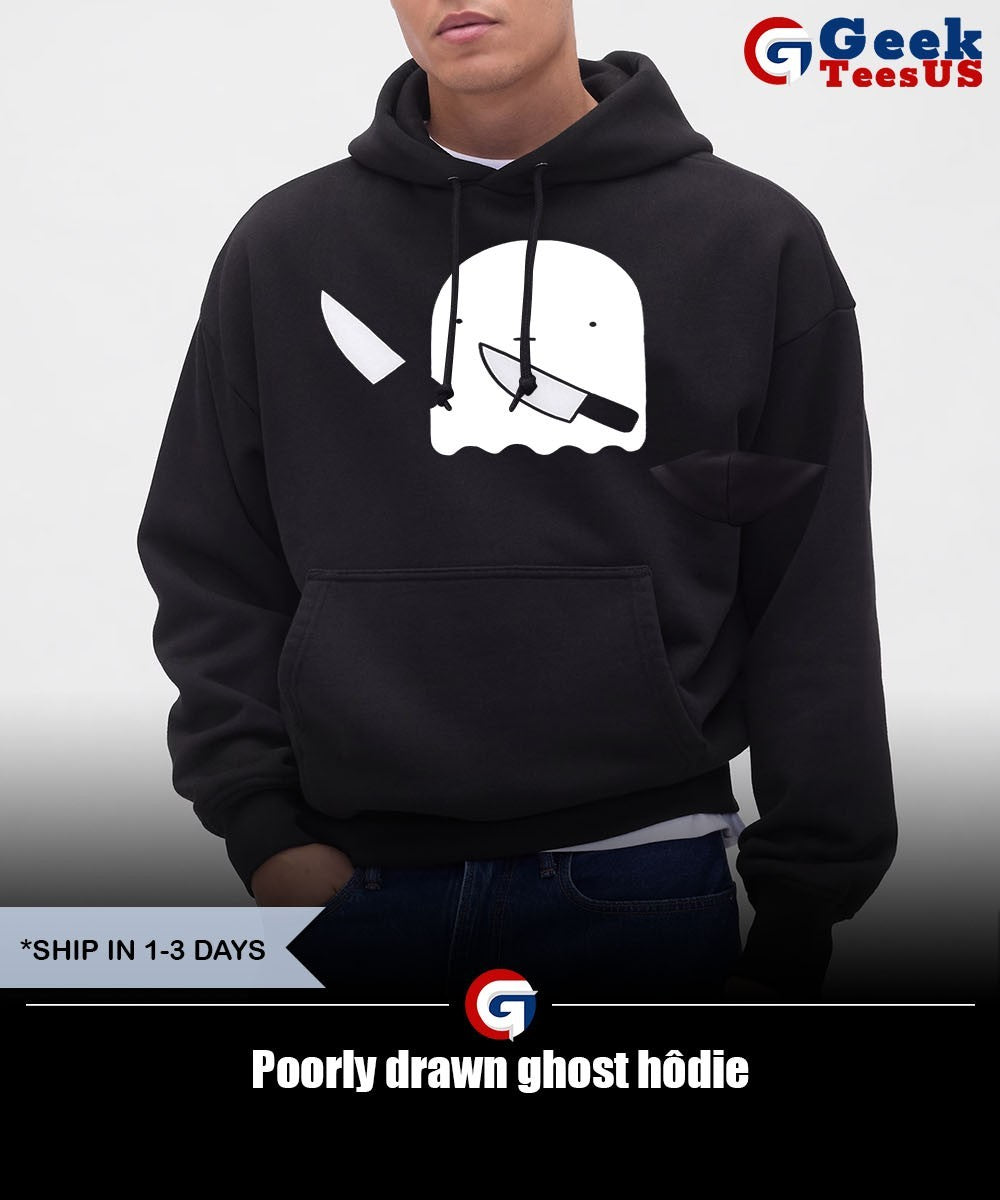 Poorly drawn ghost shirt Unisex , , , Long Sleeve Tee