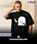Poorly drawn ghost shirt Unisex , , , Long Sleeve Tee