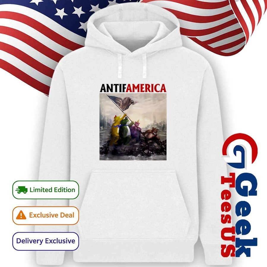 Portland Frog Antifamerica comic shirt Unisex , , , Long Sleeve Tee