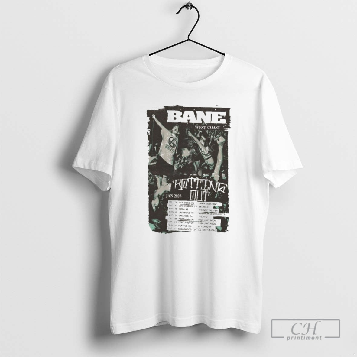 Bane West Coast Tour 2026 Shirt T-Shirts