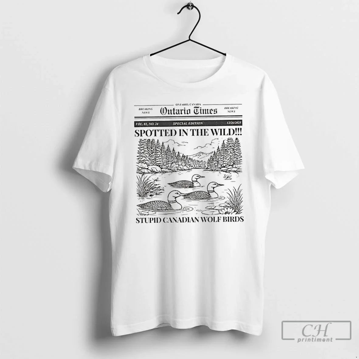 Heated Rivalry Stupid Canadian Wolf Bird Spotted Wild T-Shirts