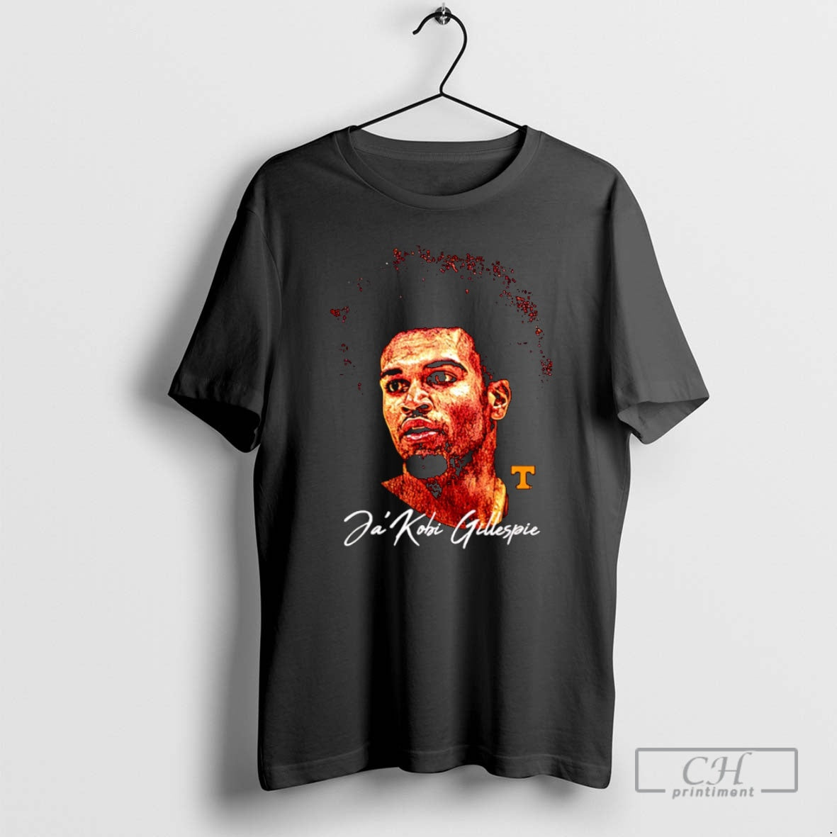 Jakobi Gillespie Tennessee Basketball Game Face Shirt T-Shirts