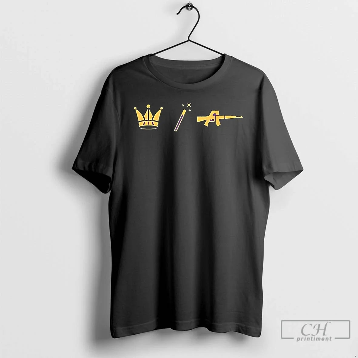 Los Angeles Lakers La Big 3 Icon Crown Magic Gun T-Shirts