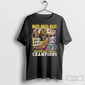 Michigan Mac Trophy Back Back Back Champions 2023 2025 Mascot T-Shirts