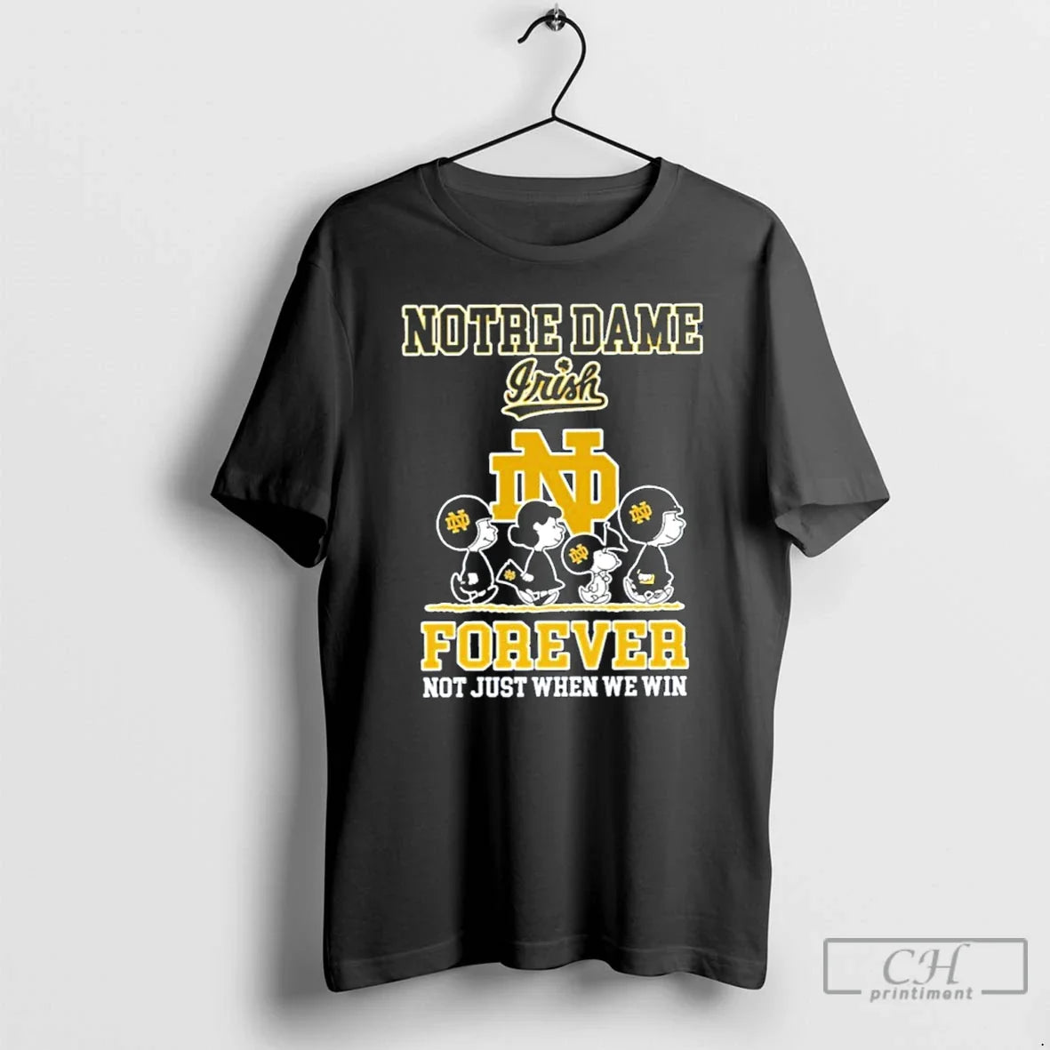 Peanuts Abbey Road Notre Dame Irish Forever Not Just When We Win T-Shirts