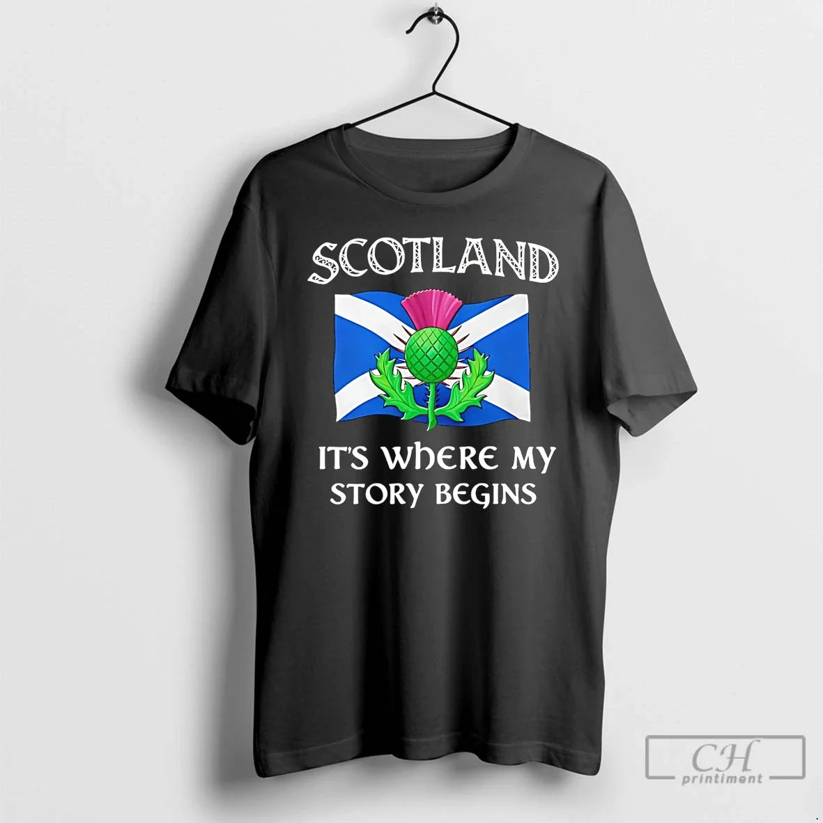 Scotland Where My Story Begins Flag T-Shirts