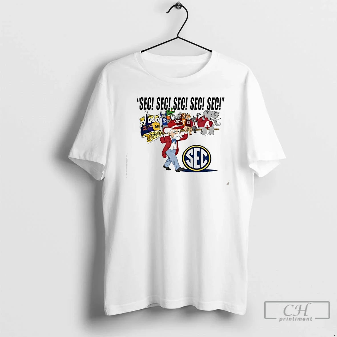 Southeastern Conference Sec Sec Sec Sec Sec Mascots Logo T-Shirts