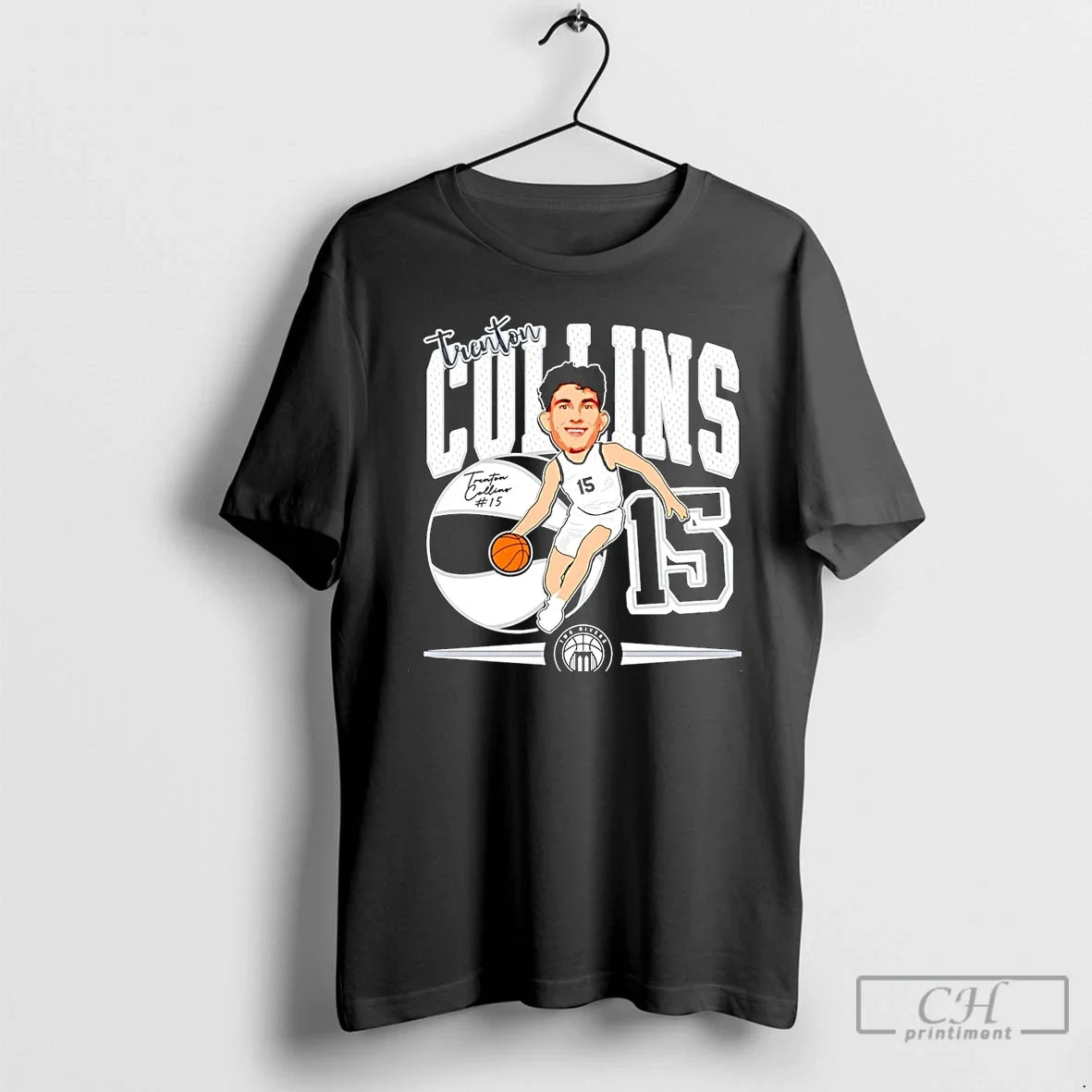Trenton Collins Marietta Basketball Caricature 25 26 T-Shirts