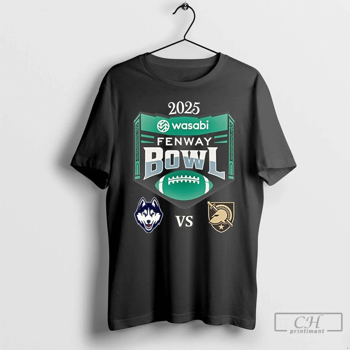 Uconn Huskies Vs Army Black Knights 2025 Fenway Bowl T-Shirts