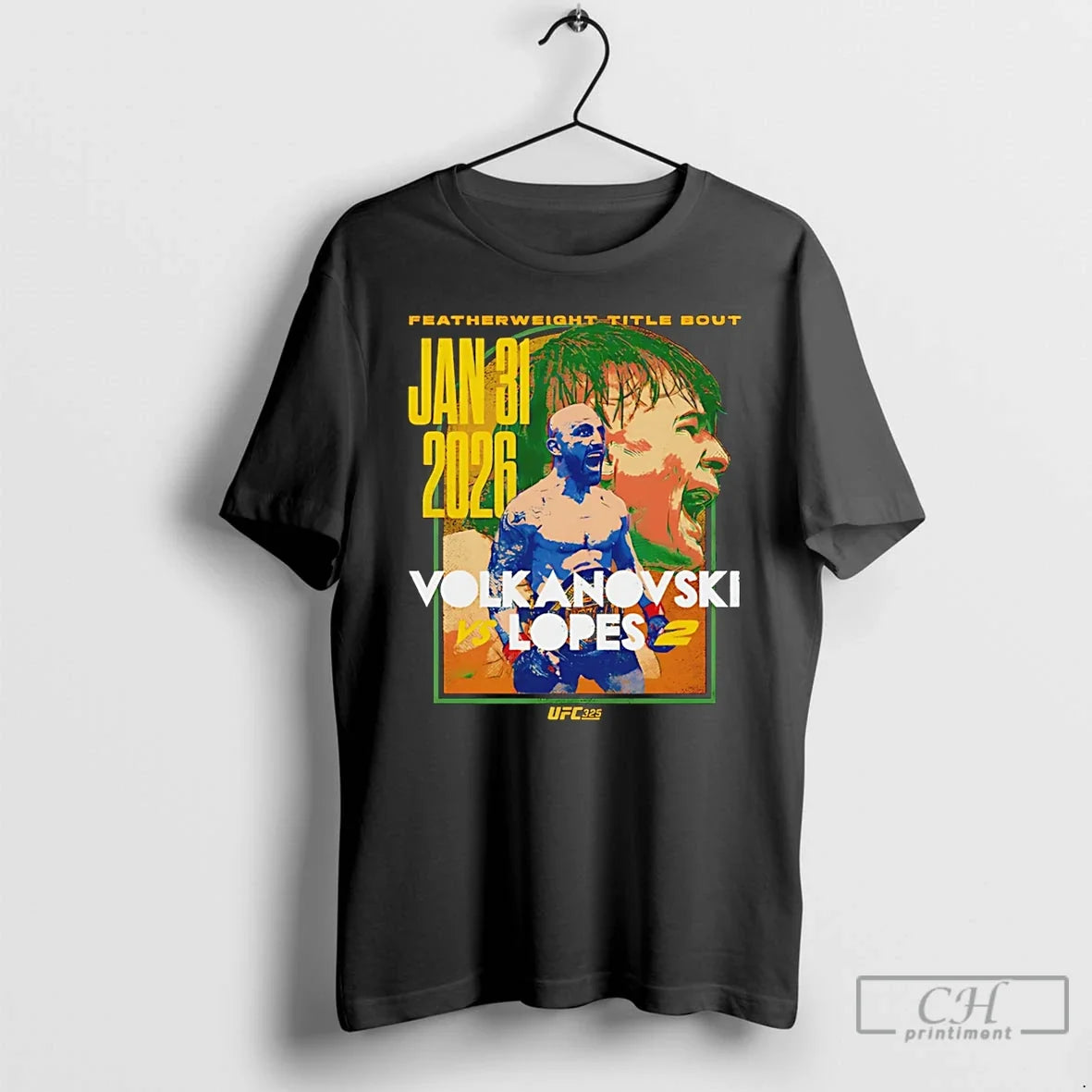 Ufc 325 Volkanovski Vs Lopes 2 Match Up 2026 T-Shirts