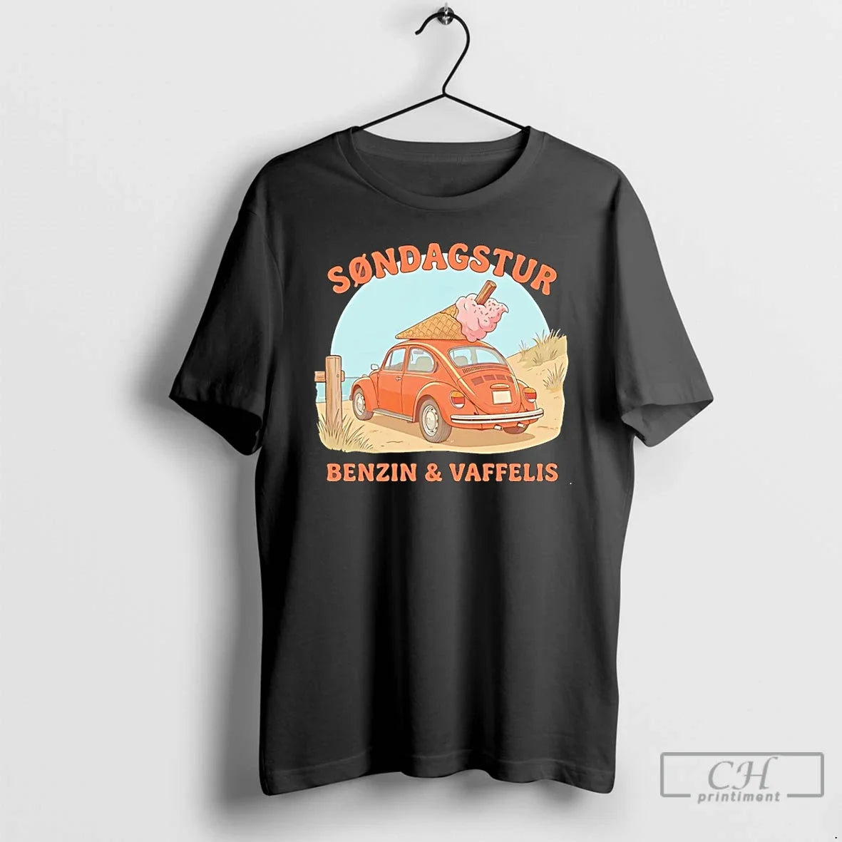 Vw Sondagstur Benzin Vaffelis T-Shirts