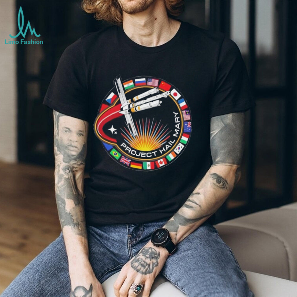 Project Hail Mary Andy Weir Sci Fi Book Fan Art Mission Patch T Shirt