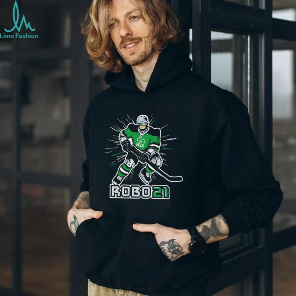 ROBO21 Custom Hockey Player Graphic T Shirt Green and Black Jersey Style